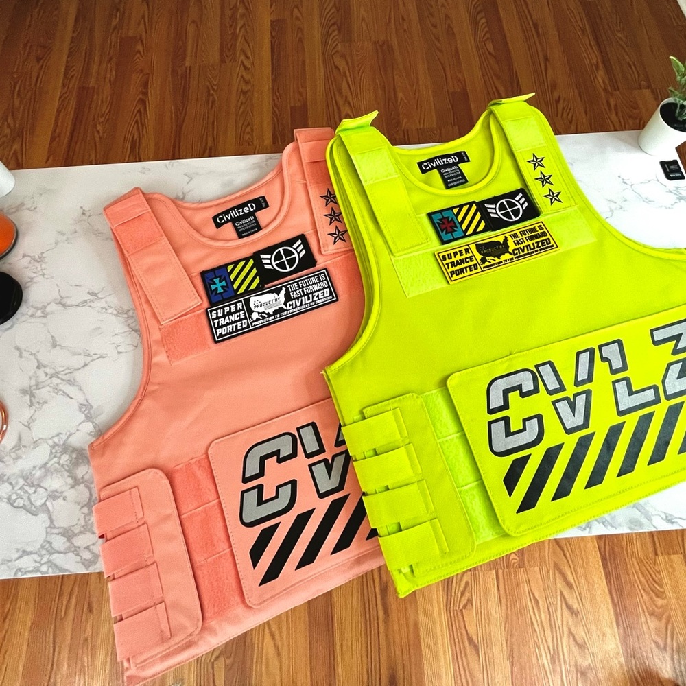 Civilized Tactical Vest for Men and Women - One Size - Pink and Neon.